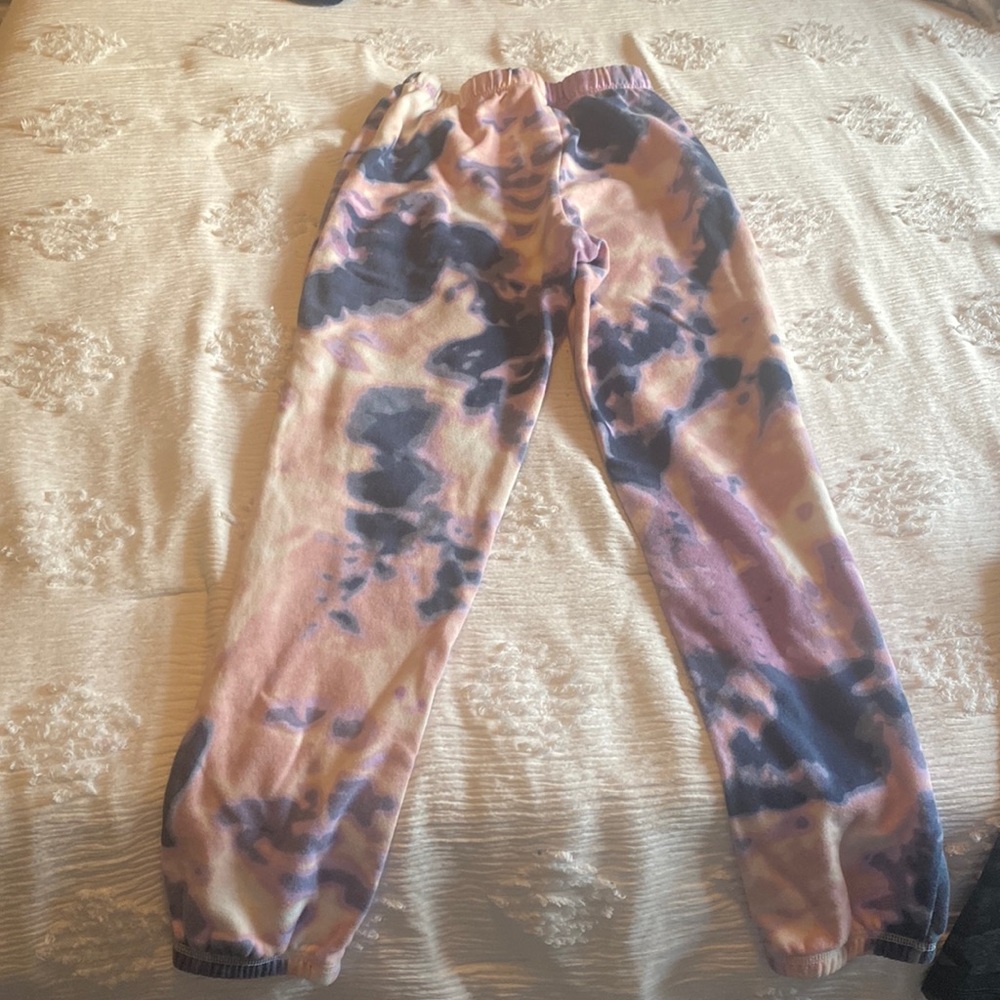 Tie die swart pants
